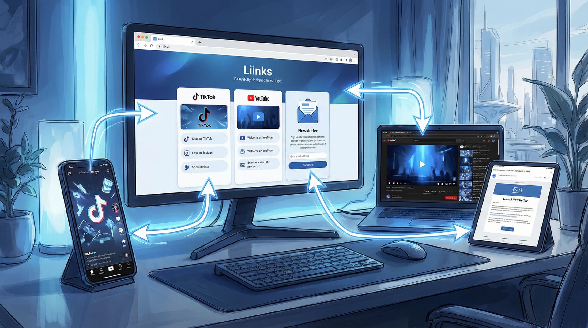 The Multi-Platform Problem: Smart Liinks Layouts for Creators Juggling TikTok, YouTube, and Newsletters